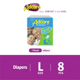 Adcare Adult Disposable Diapers Pampers (M 10/ L 8 / XL 6) 1Bag