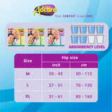 Adcare Adult Disposable Pants Type Pampers (M 10/ L 8 / XL 6) 1 Carton x 12pack