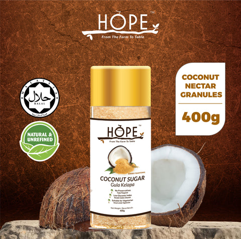 HOPE Organic Coconut Nectar Granules Sugar (400g)