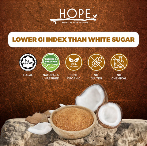 HOPE Organic Premium Coconut Nectar Syrup Sugar (1 x 220g)