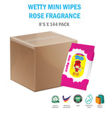 Wetty Mini Rose Lap Tisu Mini 8 x 144 (1 Karton)