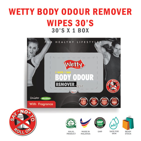 Body Odour Remover Wipes (1 x 30's)