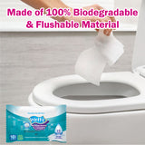 Biodegradable & Flushable Toilet Wet Wipes (1 x 10's)