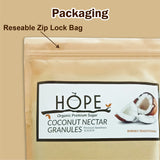[RAHMAH PACK]  Combo D - HOPE Organic Coconut Nectar Granules Sugar (250gm/pack) & Wetty Fragrance Free Wet Wipes 30's
