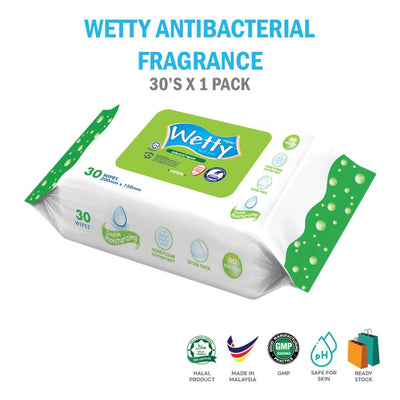 Antibacterial Fragrance Wet Wipes (1 x 30's)