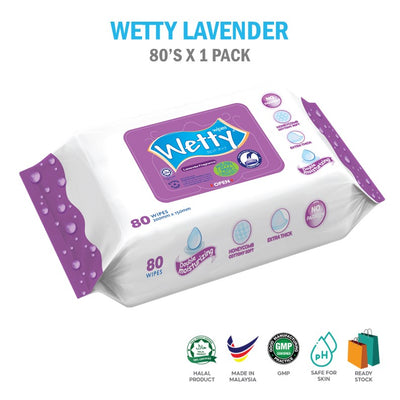 Wipes Basah Basah Wipes Bayi Wangian Lavender Bagus (1 x 80-an)