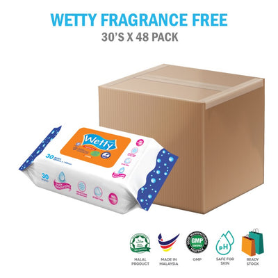 Fragrance Free Wet Wipes (48 Packs x 30's) 1 Carton