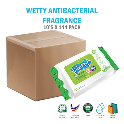 Antibacterial Fragrance Wet Wipes (144Packs x 10's) 1 Carton