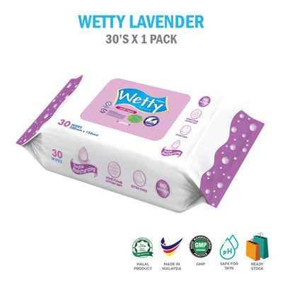 Wipes Basah Wangian Lavender Bagus Lap Bayi Lebih Tebal (1 x 30s)